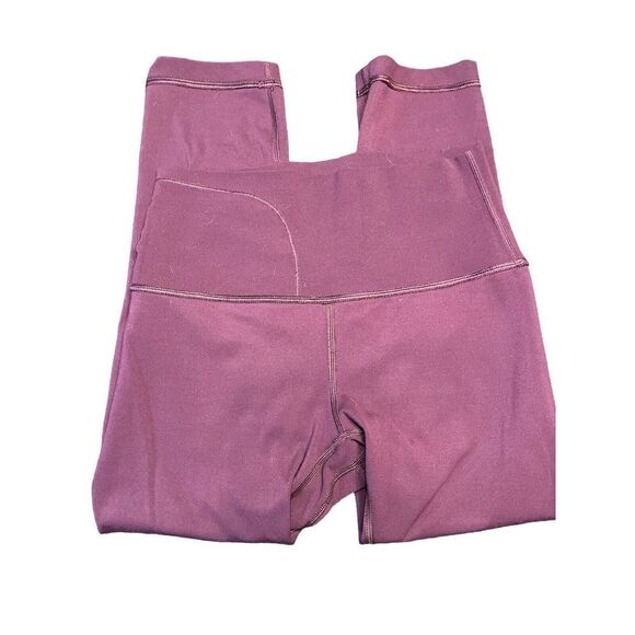 Lululemon Womens Size 6 Crop Capri Maroon Leggings Activewear - Picture 5 of 5